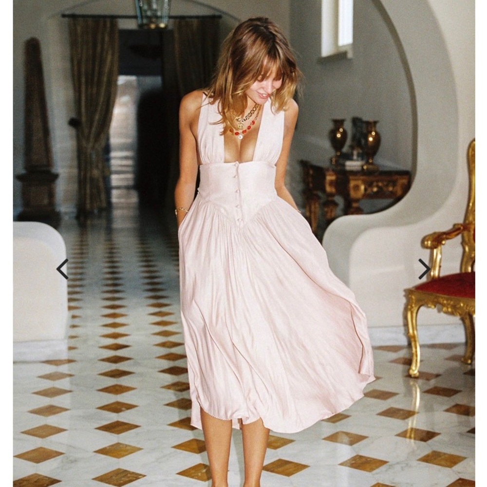 NWT Vanessa Mooney Venus Dress Nude